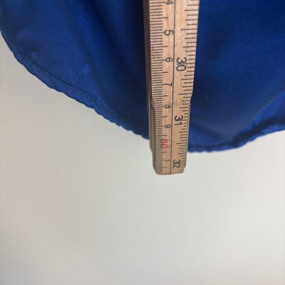 Zara Satin Effect Wrap Dress Cobalt Blue XS Deep Winter Color - Picture 10 of 10